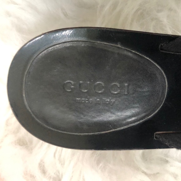 Gucci Womens Black Double G Kitten Slip On Flip Flop Sandals Size 6b W/ Coa - Picture 7 of 10